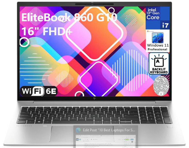 HP EliteBook 860 G10 Laptop, 16 FHD+ Business Computer
