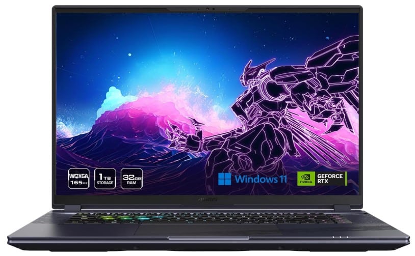 GIGABYTE AORUS 16X is a top-tier gaming laptop with 165Hz display, NVIDIA GeForce RTX 4060 and Intel i7