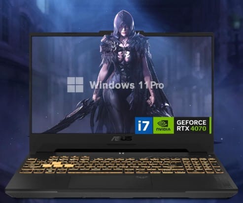 Premium Gaming Laptop ASUS TUF 15 with 64GB DDR5, 4TB SSD, Core i7 and RTX 4070 GPU