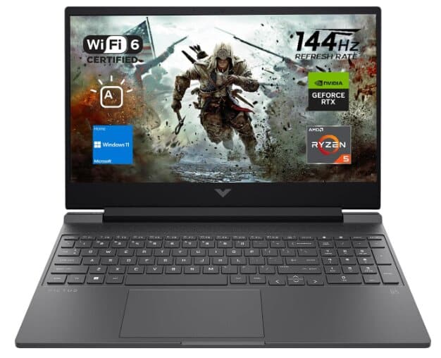 HP Victus 15 Gaming Laptop, 15.6 FHD 144Hz Display, AMD Ryzen 5 7535HS, 16GB DDR5 RAM, 1TB PCIe M.2 SSD, NVIDIA GeForce RTX 2050