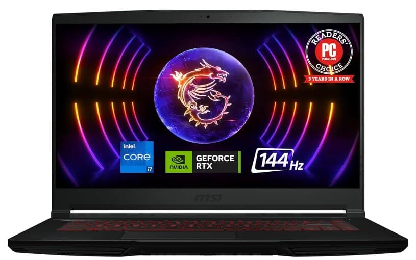 MSI Thin GF63 15.6 144Hz Gaming Laptop 12th Gen Intel Core i7, NVIDIA GeForce RTX 4050, 16GB DDR4, 512GB (1)