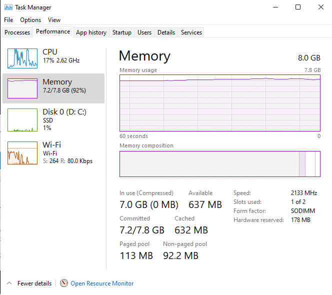 memory used by Chrome and Brave browsers with 15 tabs opened along with a communication app - pcviewed